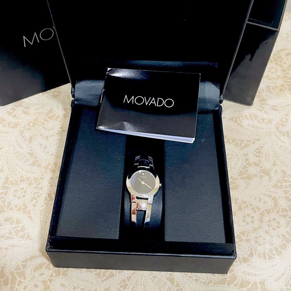 Women Swiss watch movado women silver in box Amorosa